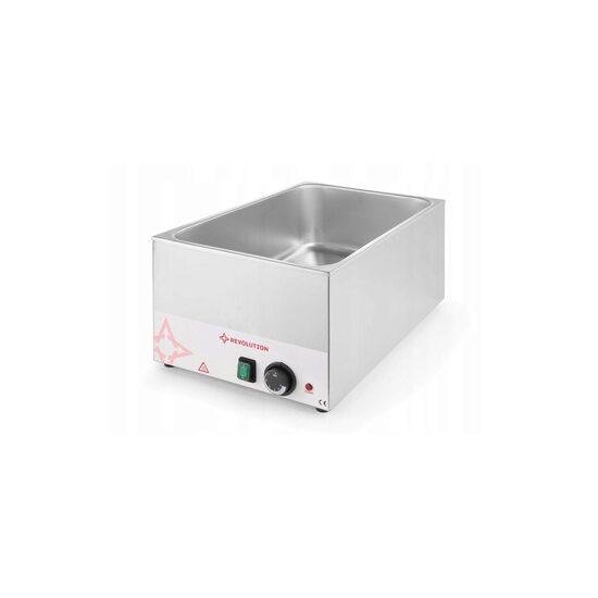 Vas Bain-marie GN 1/1 Revolution by Hendi, 1200 W, 340x540 (H) 250 mm, timer, controlul temperaturii pana la 95?C, Inox