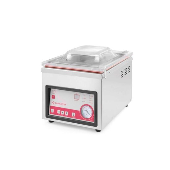 Aparat de vidat cu camera profesional, inox, 370W, Revolution by Hendi, pentru pungi vidat pana la 26 cm latime, pompa 10 m3 / h