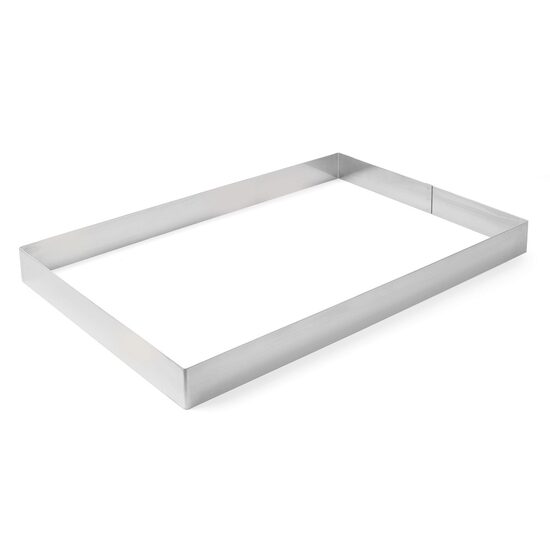 Forma dreptunghiulara din inox pentru patiserie si cofetarie 385x285x50 mm Hendi rezistenta la temperaturi