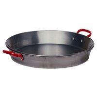 Tigaie traditionala cu 2 manere, diametru 42x inaltime 4 cm, Hendi, din otel de calitate inalta, ideala pentru paella