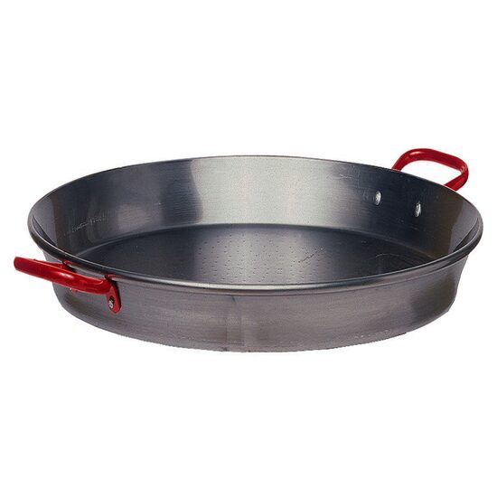Tigaie traditionala cu 2 manere, diametru 42x inaltime 4 cm, Hendi, din otel de calitate inalta, ideala pentru paella
