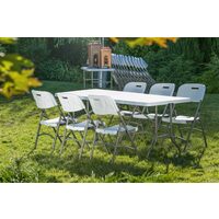 Masa pentru bufet pliabila, HDPE, cadru metalic, 1800x740x(H)740mm Hendi