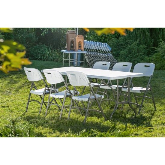 Masa pentru bufet pliabila, HDPE, cadru metalic, 1800x740x(H)740mm Hendi