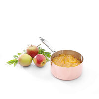 Tigaie cu maner pentru sosuri Hendi 3 straturi Inox/Aluminiu/Cupru 1.5 L 160x inaltime 80 mm