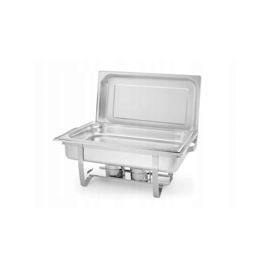 Chafing dish inox GN1/1, contine 2 suporturi combustibil si o tava GN 1/1 65mm, HENDI Smart
