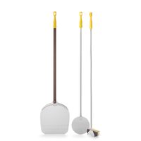 Set 3 accesorii pizza paleta pizza, paleta rotire pizza si perie curatare cuptor Hendi