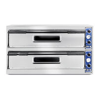 Cuptor profesional pizza Basic Slim Line Inox 2 camere 12000 W interval temperatura 50?C to 500?C Hendi 2x1080x410x(H)140 mm