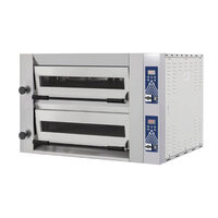 Cuptor pizza profesional Sideup 44D Inox 2 camere 13200 W interval temperatura 50?C - 500?C Hendi 2x 700x700x(H)150 mm