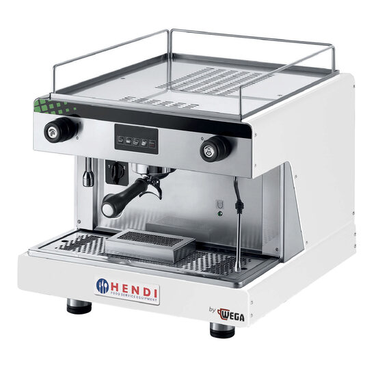 Espressor profesional Hendi Top Line BY WEGA 2900 W Alb 530x555x(H)515 mm control electronic programarea a pana la 4 cafele pe grup