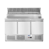 Masa rece cu 3 usi profesionala cu afisaj pentru GN-uri inalte inox ARKTIC by Hendi 380 L interval temperatura -2/+8 gr C, 310 W, 1365x700x(H)1040 mm