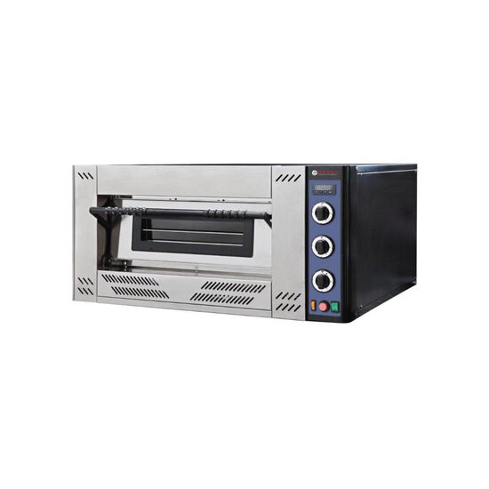 Cuptor pizza gaz 9 620x620x(H)150 mm 1 camera Inox Interval de temperatura: de la 0?C la 450?C Hendi Consum de gaz G20 sau G25: 2,852 m?,/h