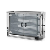 Rotisor gaz profesional pentru 12 - 15 pui 3 viteze de rotatie 1150x472x(H)795 mm Inox Hendi