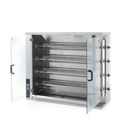Rotisor gaz profesional pentru 16 - 20 pui 4 viteze de rotatie 1150x472x(H)981 mm Inox Hendi