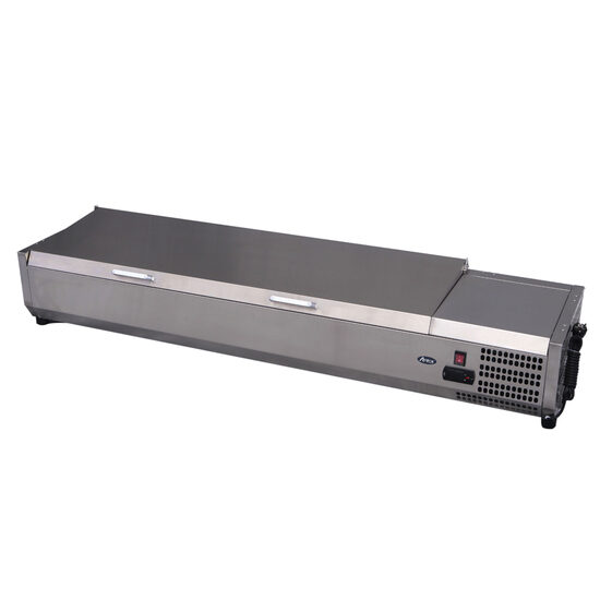 Vitrina frigorifica tip display Inox pentru containere GN 1/3 cu o inaltime maxima de 150 mm Hendi 6x GN1/3 180 W