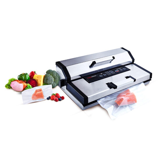 Aparat de vidat profesional, inox, 360W, Cookmania by Hendi, pentru pungi vidat gofrate pana la 40 cm latime, pompa 20 lt/min