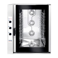 Cuptor profesional convectie cu umidificare, HENDI, capacitate tavi 11 x GN 1/1, 2 elemente incalzire, 3 ventilatoare reversibile, termostat reglabil, 50-275 gr C, timer 0 - 120 min, 16000 W, 935x930x(H)1150 mm