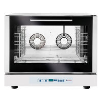 Cuptor profesional convectie cu umidificare HENDI, capacitate 4 tavi x GN 1/1, 2 elemente incalzire, 1 ventilator reversibil, termostat reglabil, 40-260 gr C, timer 0 - 120 min, 6400 W, 670x490x(H)380 mm