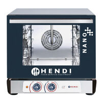 Cuptor convectie cu umidificare, HENDI NANO, 4 tavi 450x340 mm, 2 elemente incalzire, termostat reglabil, 50-260 gr C, 3200 W, timer 0 - 120 min, 560x595x(H)530 mm