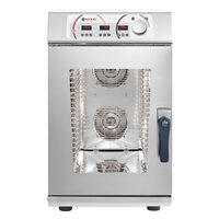 Cuptor convectie cu umidificare, compact HENDI NANO, 2 elemente incalzire, 2 ventilatoare reversibile, termostat reglabil, 50-260 gr C, timer 0 - 120 min, cu sonda si sistem de spalare, 10 tavi x GN 1/1, putere 14000 W