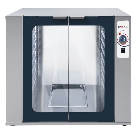 Dospitor HENDI, poate fi folosit ca baza pentru cuptoare HENDI NANO 223109, 223116, 223123, 223130, 8 tavi x 600x400 mm, putere 2 kW