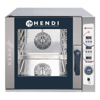 Cuptor convectie cu umidificare, HENDI NANO, capacitate 5 tavi x GN 2/3, 2 elemente incalzire, 1 ventilator reversibil, control digital, termostat reglabil, 50-260 gr C, timer 0 - 120 min, 5400 W, 700x714x(H)628 mm