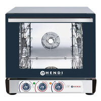 Cuptor convectie HENDI NANO CU UMIDIFICARE, capacitate 4 tavi 450x340 mm, 2 elemente incalzire, termostat reglabil, 50-260 gr C, timer 0 - 120 min, 3100 W, 560x603x(H)530 mm