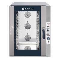 Cuptor convectie cu umidificare HENDI NANO, capacitate 12 tavi x GN 1/1, 2 elemente incalzire, 2 ventilatoare reversibile, control digital, termostat reglabil, 50-260 gr C, timer 0 - 120 min, 16100 W, 920x834x(H)1195 mm