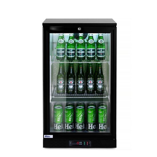 Vitrina frigorifica de prezentare interval temp. 2/10 C, 150 W, corp inox, ARKTIC by Hendi, 500x500x(H)900 mm 103 Litri, Clasa energetica D