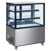 Vitrina frigorifica de prezentare interval temp. 2/6?C, corp inox, 300 litri, 480 W ARKTIC by Hendi, 915x675x(H)1210 mm, Clasa energetica C