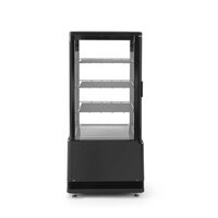 Vitrina rece pt prezentare, Negru, 68 lt, interval temp 2-6 gr C, 170 W, 3 rafturi reglabile pe inaltime, ARKTIC by Hendi, 452x406x(H)891 mm, Clasa energetica C