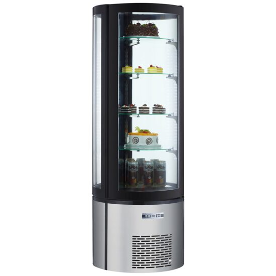 Vitrina frigorifica de prezentare interval temp. 2?/6?C, 460 W 360 l corp inox, ARKTIC by Hendi, 680x(H)1750, Clasa energetica C