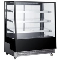 Vitrina frigorifica de prezentare interval temp. 2/6?C, 490 W corp inox, ARKTIC by Hendi, 1200x805x(H)1445 mm, 650 Litri, Clasa energetica C