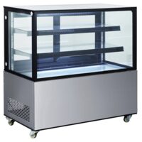 Vitrina frigorifica de prezentare interval temp. 2/6?C, corp inox, 410 litri, 490 W ARKTIC by Hendi, 1215x675x(H)1210 mm, Clasa energetica C