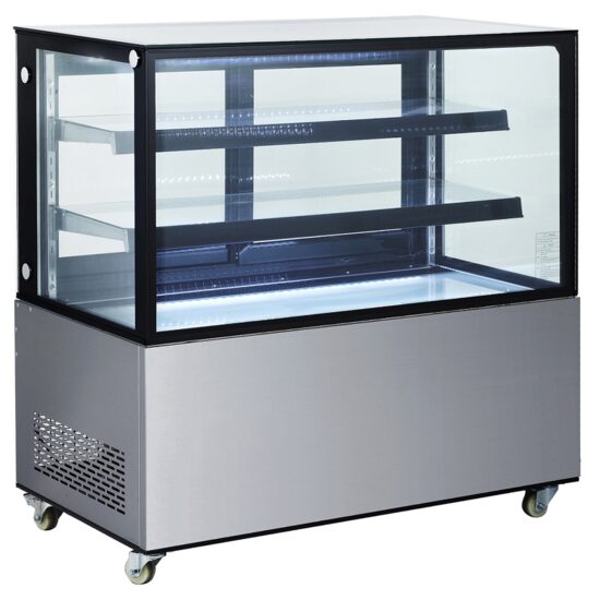 Vitrina frigorifica de prezentare interval temp. 2/6?C, corp inox, 410 litri, 490 W ARKTIC by Hendi, 1215x675x(H)1210 mm, Clasa energetica C