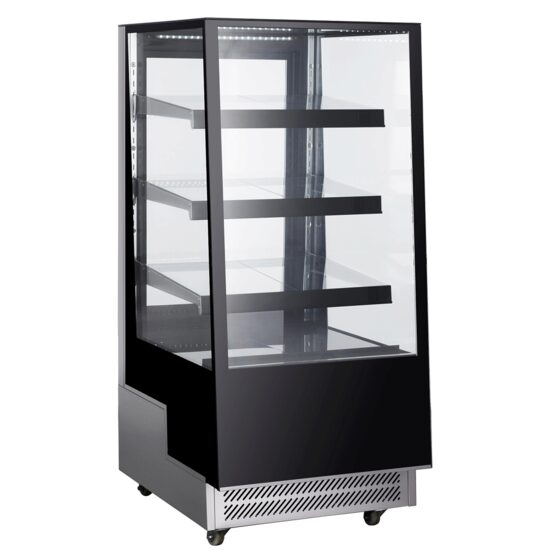 Vitrina frigorifica de prezentare interval temp. 2/6?C, 480 W corp inox, ARKTIC by Hendi, 650x805x(H)1445 mm, 300 Litri, Clasa energetica C