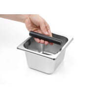 Recipient pentru zat cafea gastronorm, Hendi, otel inoxidabil, 265x162x(H)100 mm