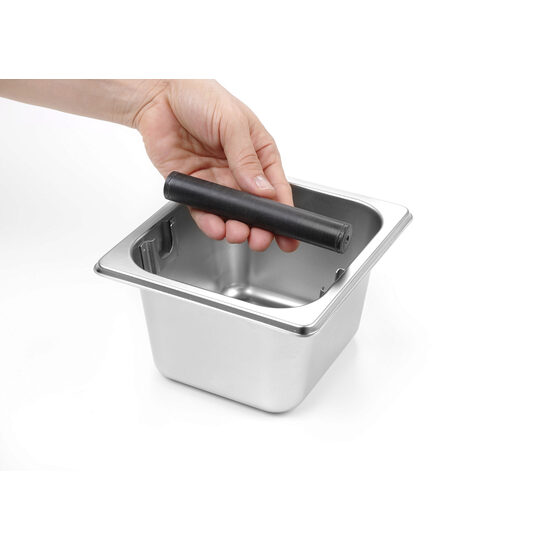 Recipient pentru zat cafea gastronorm, Hendi, otel inoxidabil, 265x162x(H)100 mm