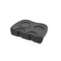 Suport dublu presa cafea/ Suport tamper, Hendi, 205x150x(H)45 mm, Negru, Silicon