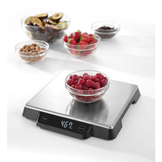 Cantar de bucatarie, inox, 15kg cu precizie de ±1g, 266x269x(H)34mm
