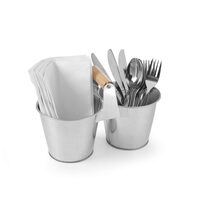 Set rustic tacamuri si servetele, Hendi, tip galeata, 190x95x(H)140, otel galvanizat