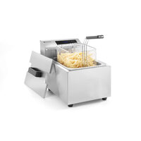 Friteuza electrica profesionala, 8 litri, 3500W, Hendi Mastercook digitala, termostat reglabil 0-190 gr C, corp inox, 30x45.5x(H)34.5 cm