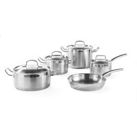 Set 4 oale profesionale + 4 capace + 1 tigaie inox, Kurt Scheller Edition, Hendi, inox 18/10
