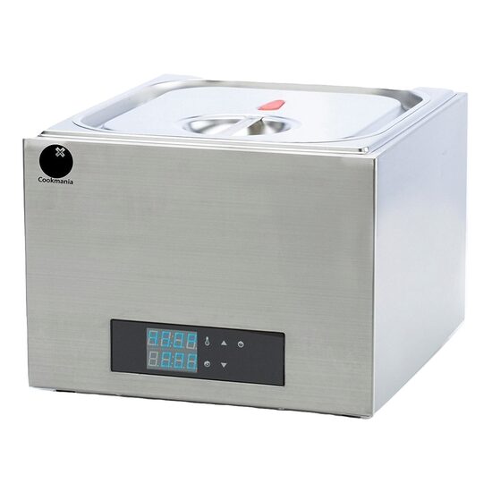Aparat de gatit Sous-Vide Cookmania, 400W, capacitate 13 lt, display digital, suport alimente inclus, corp inox, 29x37x43 cm