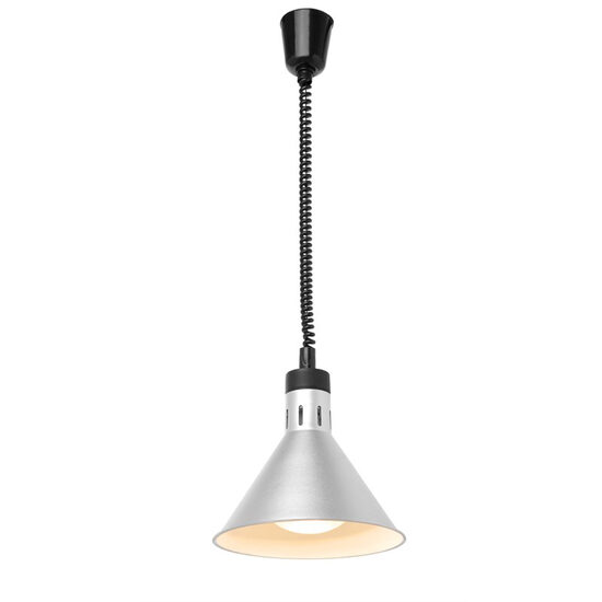Lampa de caldura conica, argintie ø275x(H)250 mm, 230V, 250W