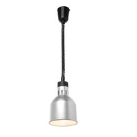 Lampa de incalzire cilindrica, argintie ø175x(H)250