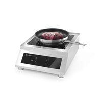 Plita cu inductie profesionala, Hendi Profi Line, model 5000 D ,putere 5000 W, control digital, corp inox, 39,8 cm x51,5 cm x16,8 cm inaltime