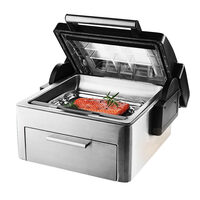 Aparat vidat compact cu camera, corp inox, Cookmania, 350W, dimenisuni camera vidat 305x320x81 mm