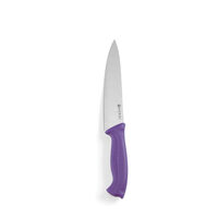 Cutitul bucatarului, lama inox, 18/32 cm, maner violet, cod culori HACCP, pt alimentele ne-alergene, Hendi, potrivit si pt uz profesional