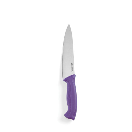 Cutitul bucatarului, lama inox, 18/32 cm, maner violet, cod culori HACCP, pt alimentele ne-alergene, Hendi, potrivit si pt uz profesional