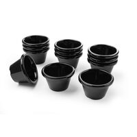 Set 12 buc Ramekin, 45 ml 60x60x(H)35 mm, plastic negru, Hendi